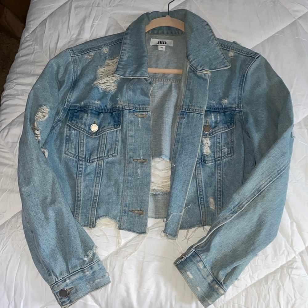 Ripped denim jacket